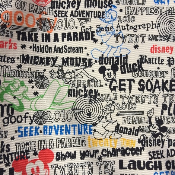 Walt Disney World 2010 Mickey Minnie Zip Tote Bag - Picture 4 of 8